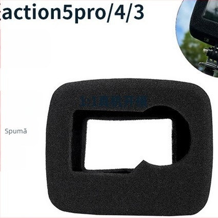 Filtru de zgomot cu spumă pentru camere OSMO Action (action3/4/5), compatibil cu cadrul; material: bumbac; include husă anti-vânt