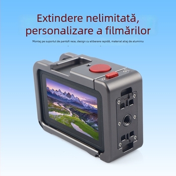 DJI Action6 cadru din aliaj de aluminiu, cu eliberare magnetică, design ușor și protecție împotriva căderilor
