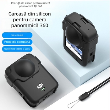 Husă de protecție din silicon pentru Osmo Action5 Pro — capac din silicon cu imprimare a logo-ului; Compatibil: Osmo Action5 Pro; Material: silicon; Model: Silicone sleeve