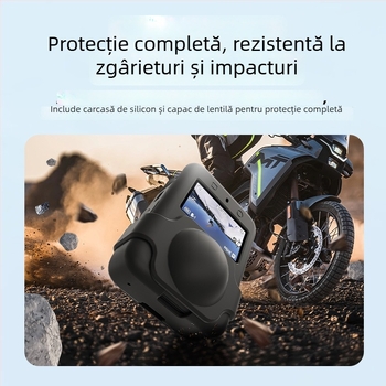 Husă de protecție din silicon pentru Osmo Action5 Pro — capac din silicon cu imprimare a logo-ului; Compatibil: Osmo Action5 Pro; Material: silicon; Model: Silicone sleeve