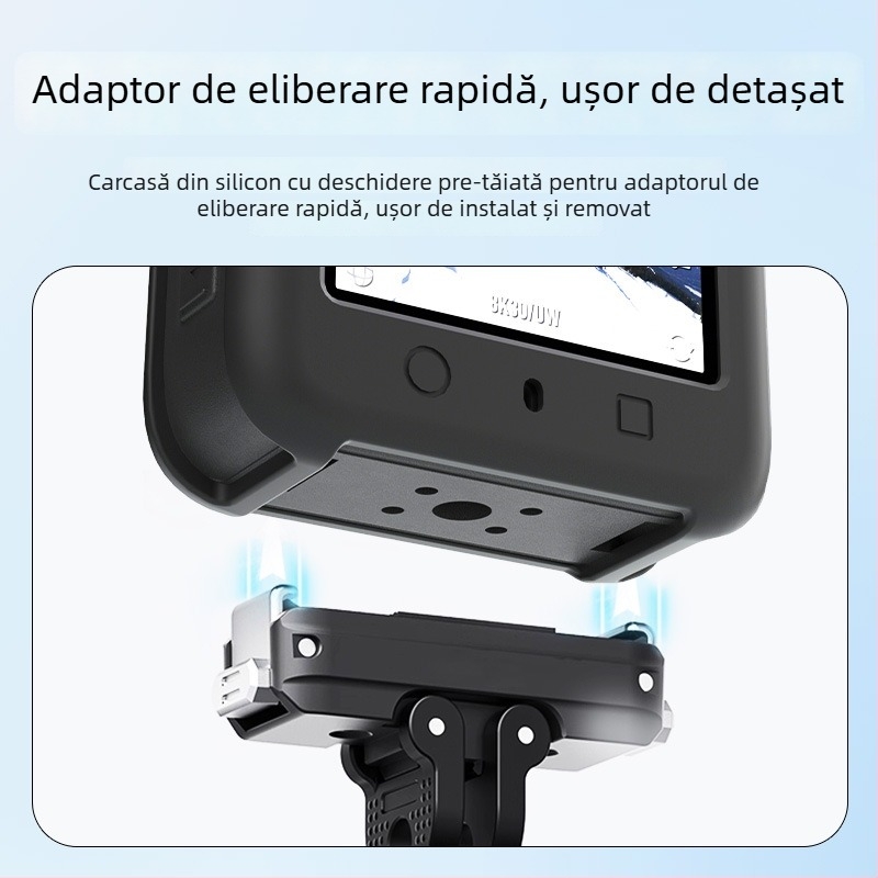 Husă de protecție din silicon pentru Osmo Action5 Pro — capac din silicon cu imprimare a logo-ului; Compatibil: Osmo Action5 Pro; Material: silicon; Model: Silicone sleeve