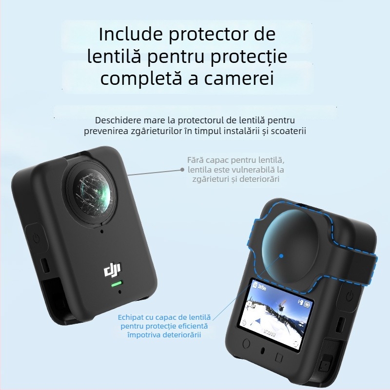 Husă de protecție din silicon pentru Osmo Action5 Pro — capac din silicon cu imprimare a logo-ului; Compatibil: Osmo Action5 Pro; Material: silicon; Model: Silicone sleeve