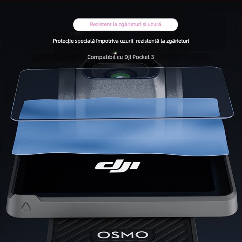Protecție pentru obiectiv DJI Osmo Pocket 3 cu strat electroplată anti-reflex, rezistentă la zgârieturi și amprente