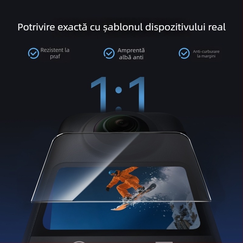 Telesin folie de protecție a ecranului temperată Osmo360, 51x32 mm