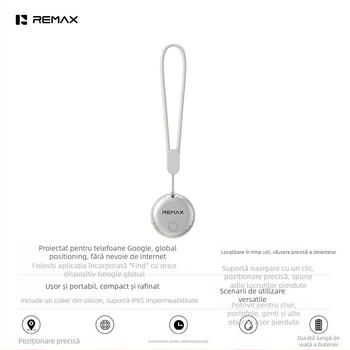 Remax F10 detector de locație în timp real pentru iOS, 230mAh, 6,3 g
