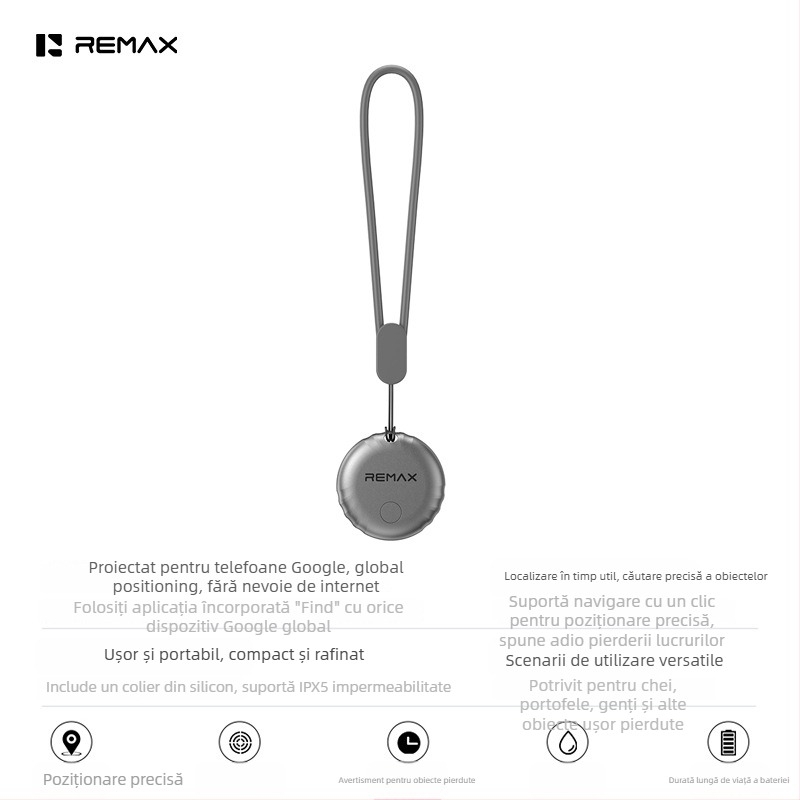 Remax F10 detector de locație în timp real pentru iOS, 230mAh, 6,3 g