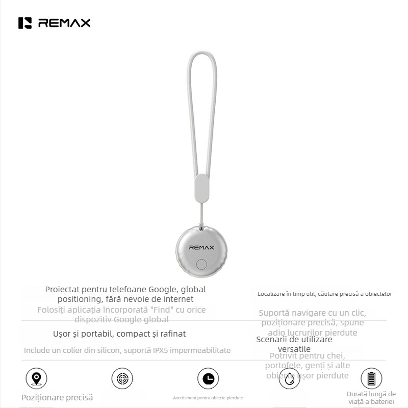 Remax F10 detector de locație în timp real pentru iOS, 230mAh, 6,3 g