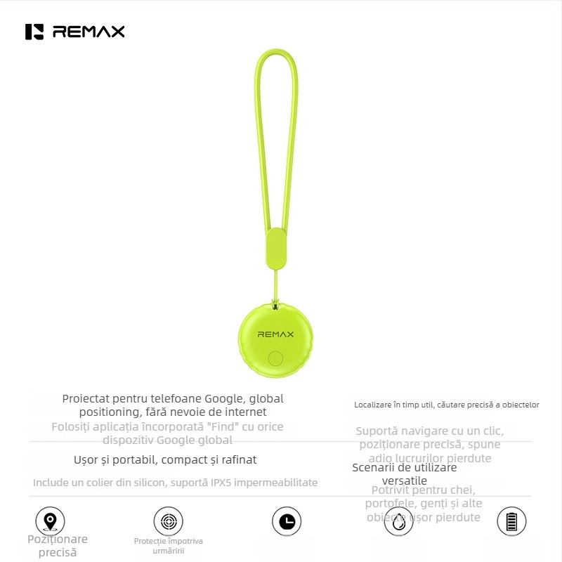 Remax F10 detector de locație în timp real pentru iOS, 230mAh, 6,3 g