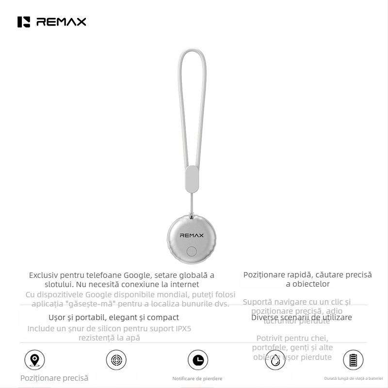 Remax F10 detector de locație în timp real pentru iOS, 230mAh, 6,3 g