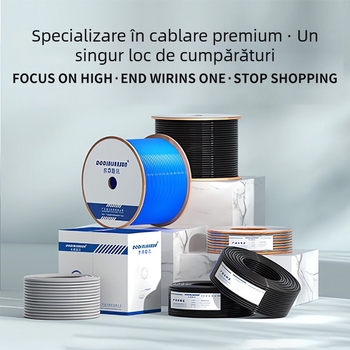 Cablu Ethernet Cat5e PoE neizolat pentru aplicații de inginerie și monitorizare în casă inteligentă - 1000 Mbps - Lungimi: 10 m, 100 m, 280 m, 300 m