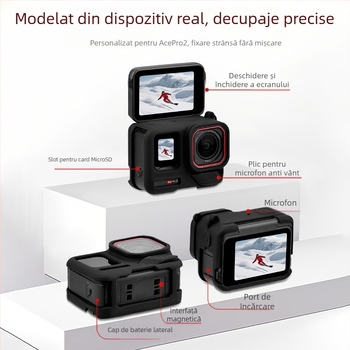 Insta360 Ace Pro 2 Capac de protecție din silicon pentru corp și accesorii pentru lentile (OEM, AC2012, Mărci private licențiate: Da)