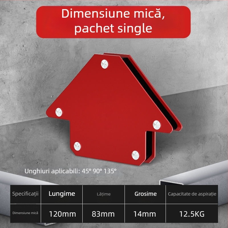 Fixator magnetic pentru sudură la unghi drept, pentru uz casnic — locator și instrument de fixare pentru sudură