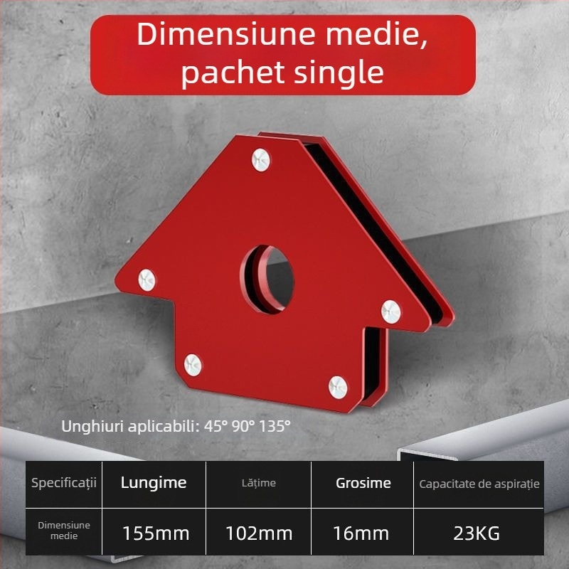 Fixator magnetic pentru sudură la unghi drept, pentru uz casnic — locator și instrument de fixare pentru sudură