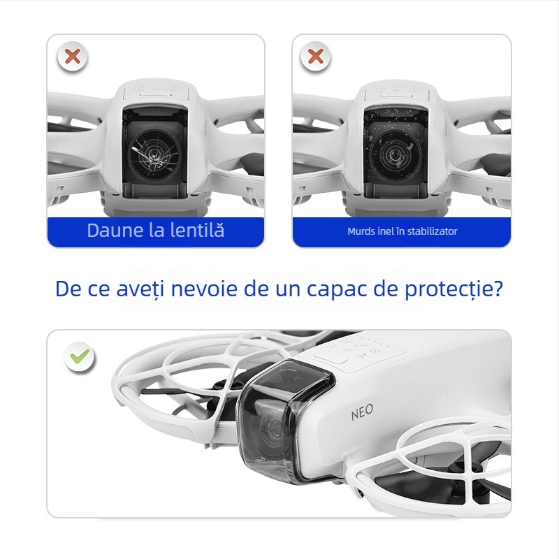 Capac de lentilă pentru gimbal DJI NEO – PC, Brdrc, 4,7 g, 1 capac de lentilă