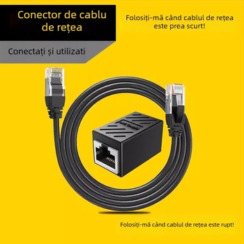 Conector Cat6 Gigabit Ethernet – RJ45 drept pentru Set-Top Box, Router și Sistem de Supraveghere