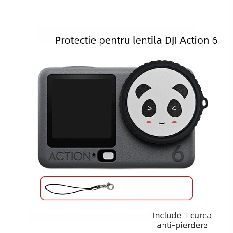 Capac de protecție a obiectivului DJI Action6, Canon compatibil, Desene personalizate, Include capac de obiectiv, Lansare 2025