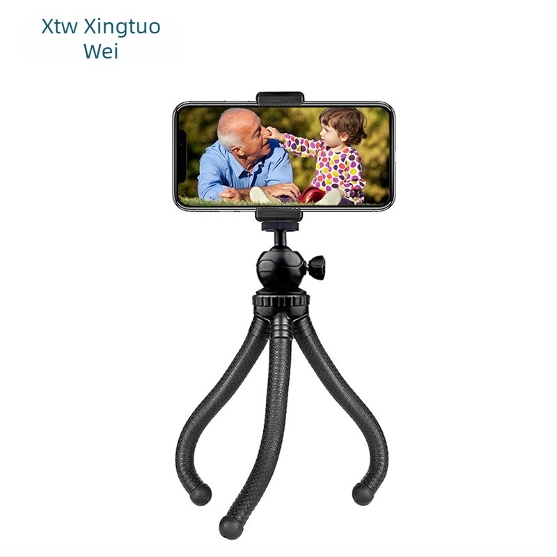 X-74-1 Mini trepied din fibră de carbon cu cap pan-tilt sferic, picioare în 3 secțiuni, include placă de eliberare rapidă