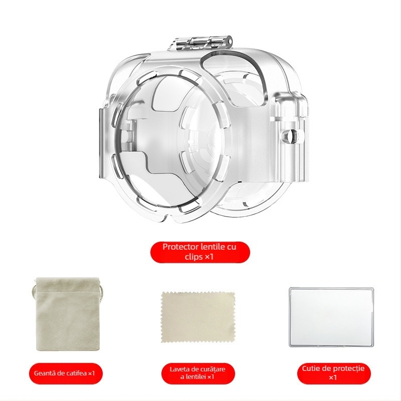 Cap de obiectiv și protecție pentru Insta360 X4 – PC, 20 g, Include 1 capac