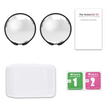 Capac de protecție a lentilei Insta360 X5 - protecție din sticlă, anti-cadere (FLYMILE X5027 • PC • 16,7 g)