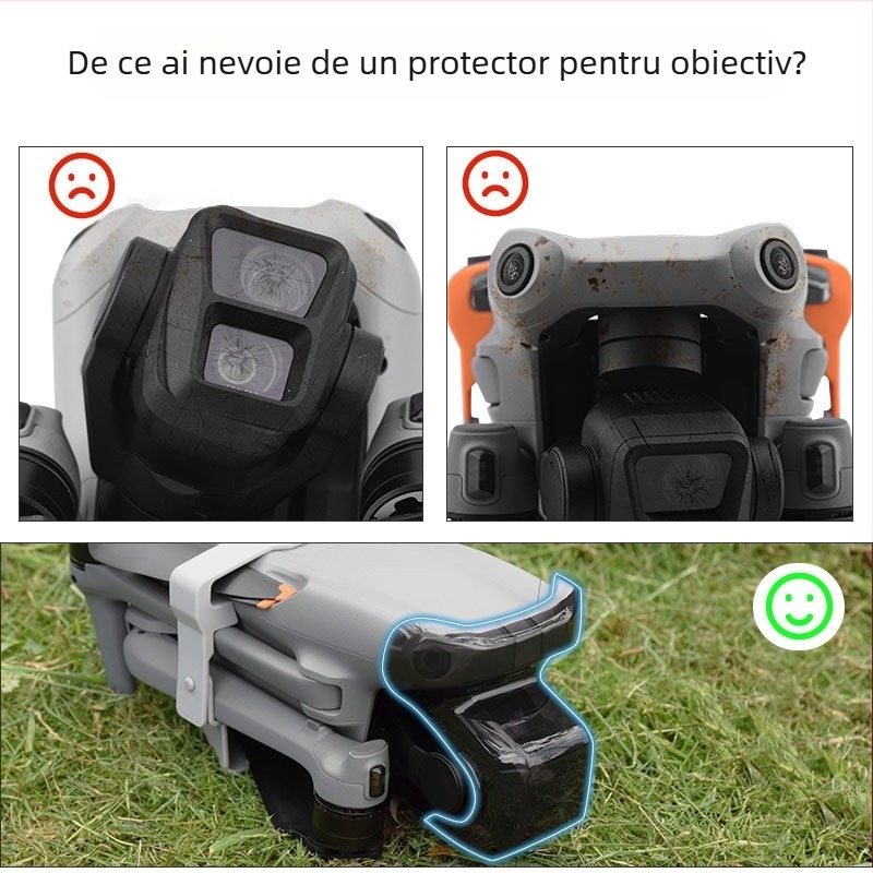 Cap de protecție pentru gimbal DJI Mavic Air 3, Capac pentru obiectiv Air 3, Accesorii de protecție împotriva prafului pentru dronă