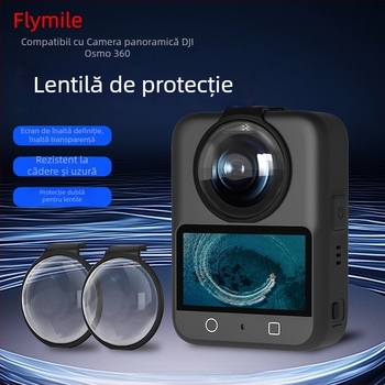 Capac protecție din sticlă pentru DJI Osmo 360 Cameră Panoramică – Lentile antifog, Capac de praf, Brand OEM, Brand privat autorizat