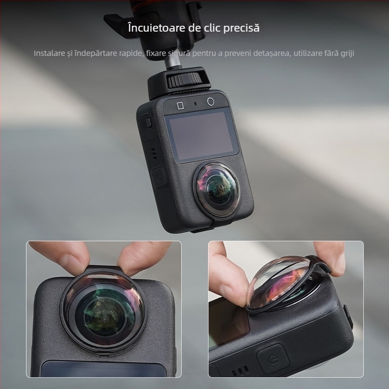 Capac protecție din sticlă pentru DJI Osmo 360 Cameră Panoramică – Lentile antifog, Capac de praf, Brand OEM, Brand privat autorizat