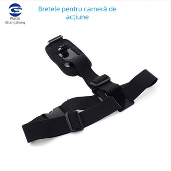 Prindere universală pentru camere de acțiune – Suport pentru piept, compatibil GoPro și alte camere, curea din nailon cu părți din plastic