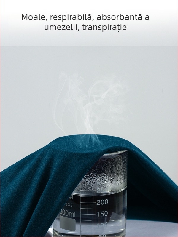 Set medical din două piese pentru clinici veterinare și stomatologice, top cu mânecă scurtă și decolteu în V și pantaloni, materiale care elimină umezeala, țesătură cu elasticitate în patru direcții, 90–95% fibre de celuloză regenerată