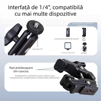 Clema puternică din aliaj de aluminiu pentru suporturi universale pentru cameră, model Cm-17b, imprimare logo disponibilă