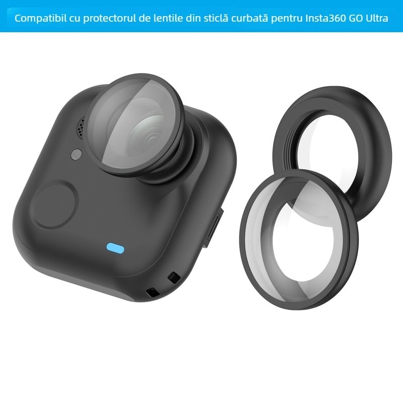 Protecție obiectiv Insta360 Go Ultra – Sticlă curbată, Acoperire UV cu strat multiplu, Aifeik