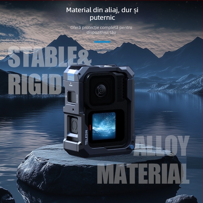 Telesin GP13 cutie metală pentru GoPro – model actualizat, compatibil cu HERO 9–13, aliaj de aluminiu, cod produs S6-fms-15-tgp