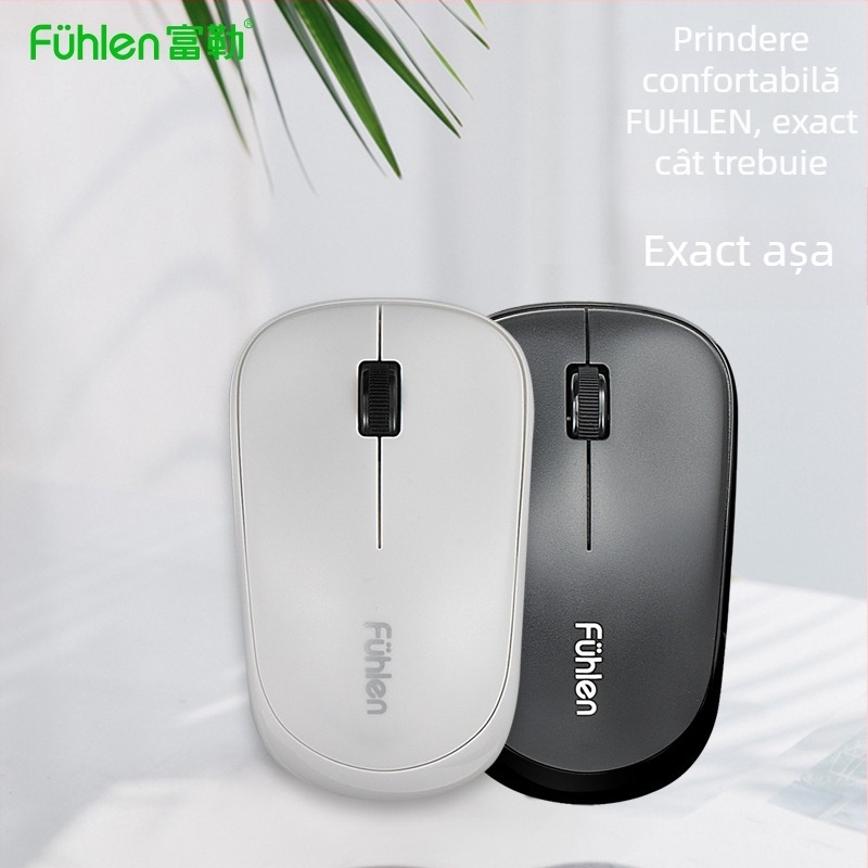 Set wireless Fuhlen A120G – tastatură și mouse, interfețe USB, 1000 DPI, ergonomic, potrivit pentru laptopuri și desktopuri