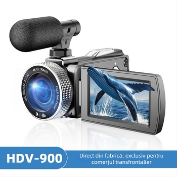 Cameră video digitală profesională cu zoom optic 18x, senzor CMOS, 1080p, ecran LCD de 3,0 inch, obiectiv de 25 mm