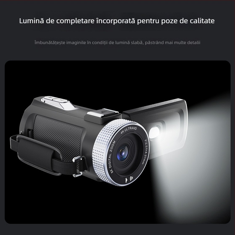 Cameră video digitală profesională cu zoom optic 18x, senzor CMOS, 1080p, ecran LCD de 3,0 inch, obiectiv de 25 mm