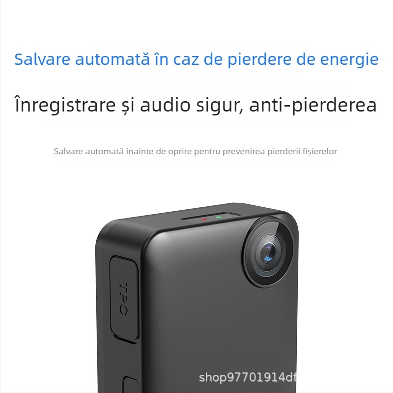 Cameră corp pentru poliție cu viziune nocturnă infraroșu, înregistrare audio-video, montură pe piept (zoom optic 10x, senzor CMOS, 1080p, ecran LCD de 1.5 inch)