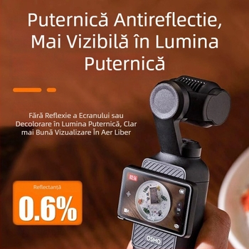 Sincerity pentru DJI Pocket 3 AR – film protector anti-reflex de înaltă definiție pentru ecran și obiectiv, origine Dongguan, tratament de suprafață
