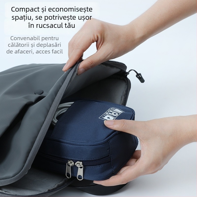 Craftsman Geantă pentru cabluri de date – cubică, material Oxford, multifuncțională, stocare pentru călătorii