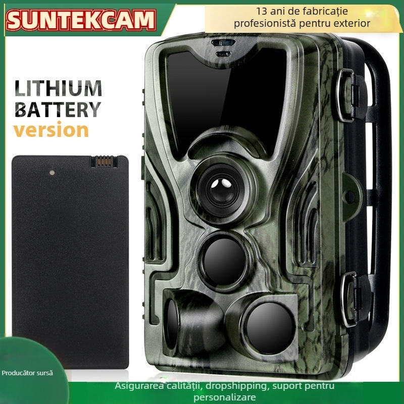 Cameră de vânătoare pentru exterior, cu vedere nocturnă infraroșu HD, 20MP, 1080P, baterie litiu detașabilă HC-801A-Li