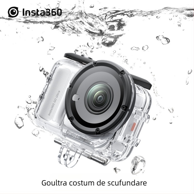 Shadowstone Insta360 GO Ultra carcasă impermeabilă – model Gu-fsk-360, compatibil GO Ultra, materiale: plastic, sticlă, metal; garanție națională