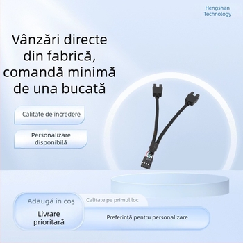 Adaptor pentru header USB al plăcii de bază: 9 pini către doi conectori USB de 9 pini HUB