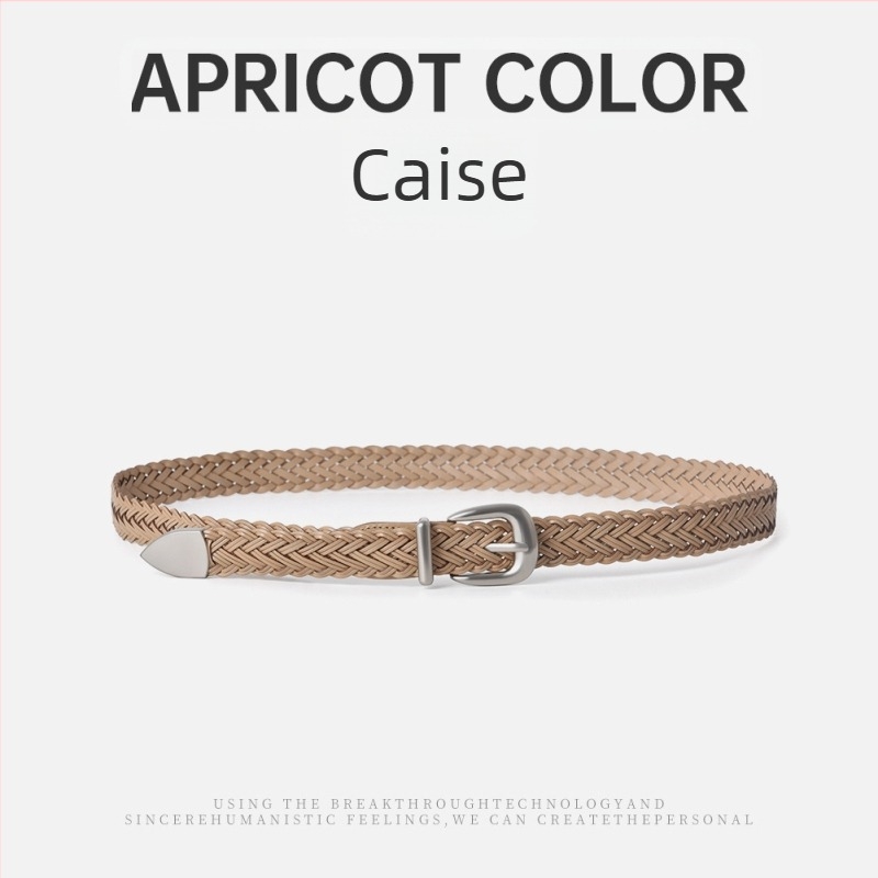 Centură feminină împletită, vintage, cu cataramă din aliaj, piele artificială, placare electrolitică, Bai zizao