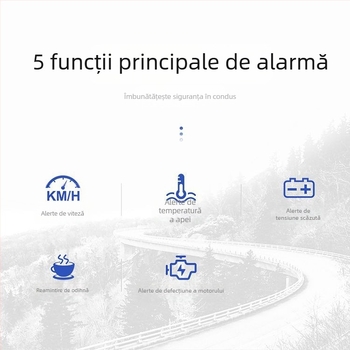 Afișaj Head-Up pentru mașină cu OBD, universal, multifuncțional, afișare viteză, consum de combustibil și timp