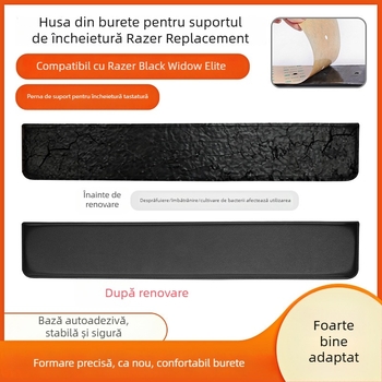 Suport pentru încheietura mâinii pentru tastatură Razer Black Widow Spider Elite Edition – piele, pentru gaming, 104 taste, ușor de curățat