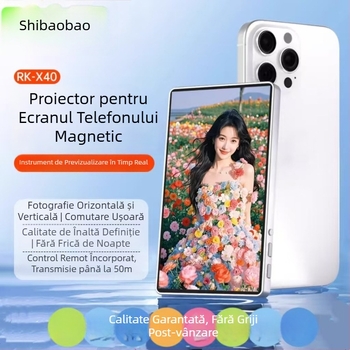 Dispozitiv de ecran împărțit pentru smartphone – Selfie magnetic, carcasă ABS, Bluetooth, Compatibil cu toate modelele