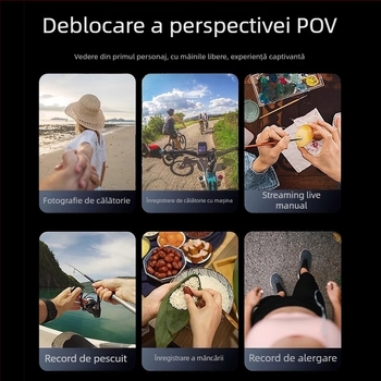 Hot Wheat suport pentru telefon deasupra capului pentru filmări POV – stabilizare magnetică, corp din aliaj, pentru streaming în aer liber