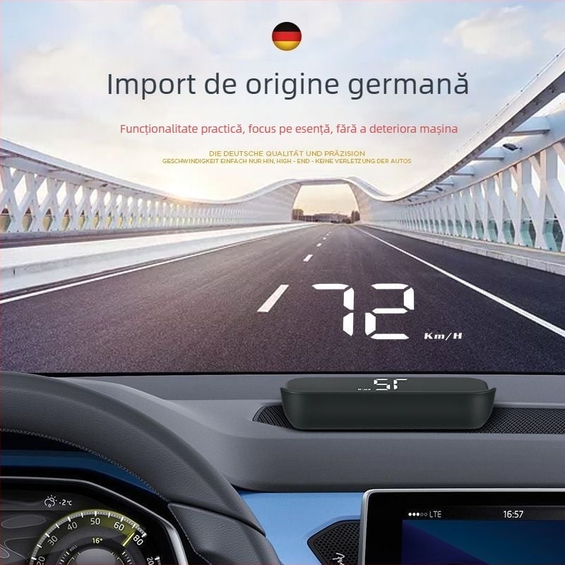 Afișaj HUD pentru mașină cu OBD multifuncțional, viteză și temperatură a apei, proiecție din sticlă, calitate HD