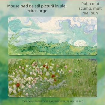 Monet Water Lily Padă de birou cu suport pentru încheietură — Cauciuc natural, Transfer de căldură, Imprimare logo: Da