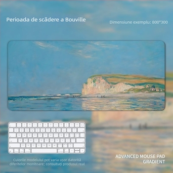 Monet Water Lily Padă de birou cu suport pentru încheietură — Cauciuc natural, Transfer de căldură, Imprimare logo: Da