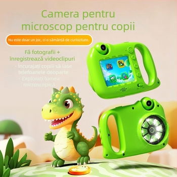 Green Horse Q4 Cameră Portabilă pentru Copii — Microscop, 40MP+, Ecran LCD 2.0, TF Card, Video și Foto