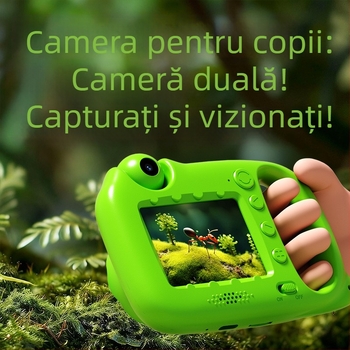Green Horse Q4 Cameră Portabilă pentru Copii — Microscop, 40MP+, Ecran LCD 2.0, TF Card, Video și Foto